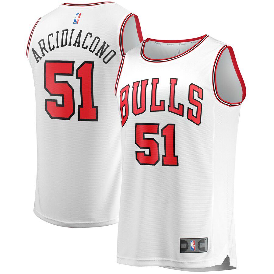 Men Chicago Bulls #51 Ryan Arcidiacono Fanatics Branded White Fast Break Player Team NBA Jersey->chicago bulls->NBA Jersey